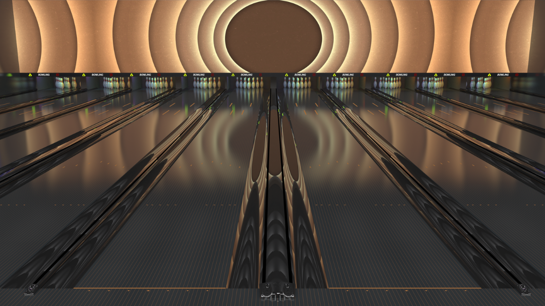 Well-maintained bowling lanes